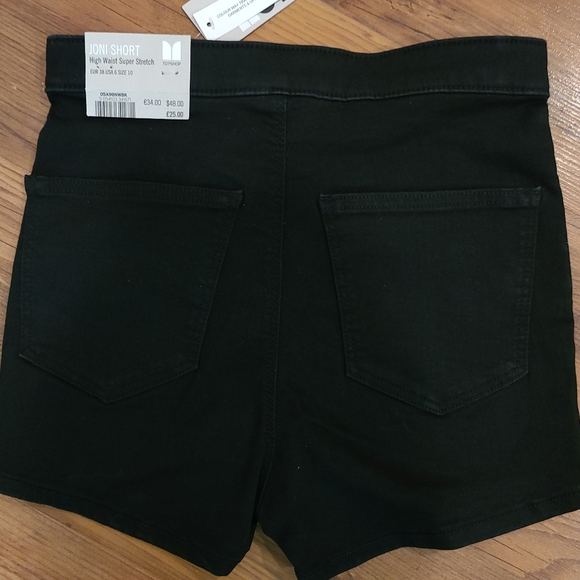 TopShop High Waisted Joni Shorts BNWT - Picture 4 of 5